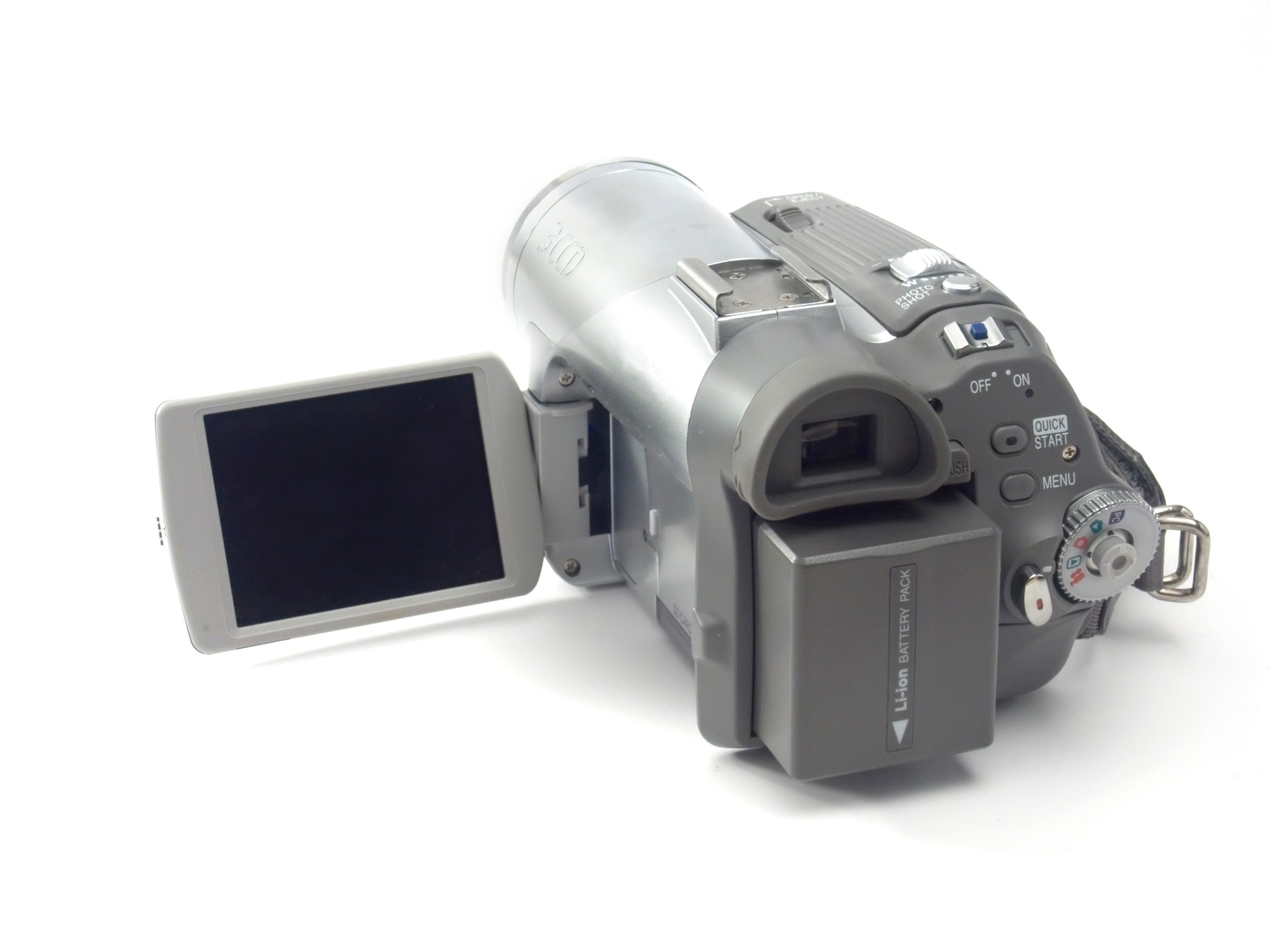 a camcorder on white background